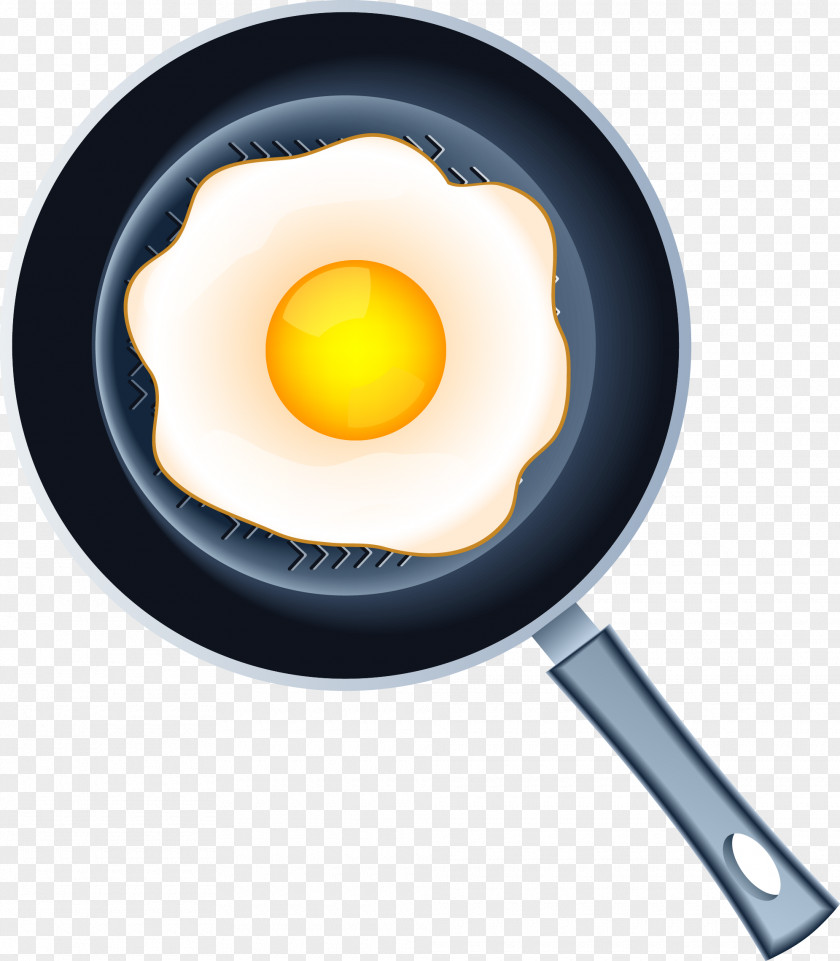 Vector Fried Egg Omelette Frying Pan PNG