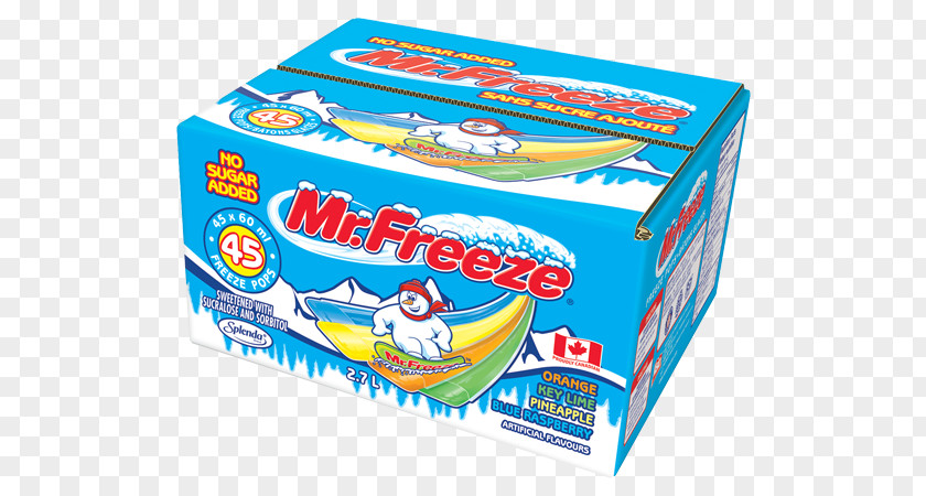 Mr. Freeze Fizzy Drinks Ice Pop Freezie Diet Drink Flavor PNG