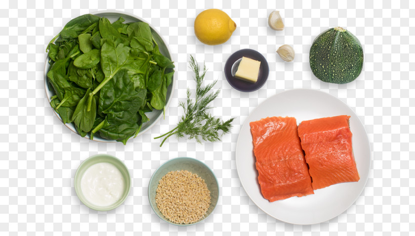 Salmon Fillet Leaf Vegetable Vegetarian Cuisine Recipe Garnish Diet Food PNG