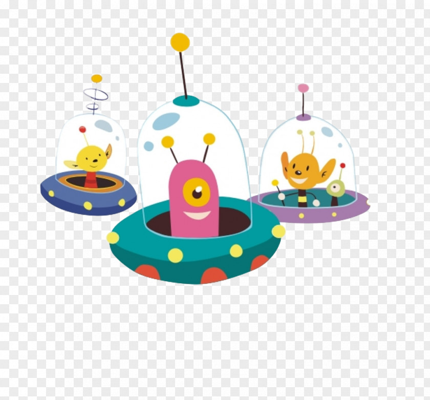 Alien Spaceship Cartoon Extraterrestrial Intelligence Icon PNG