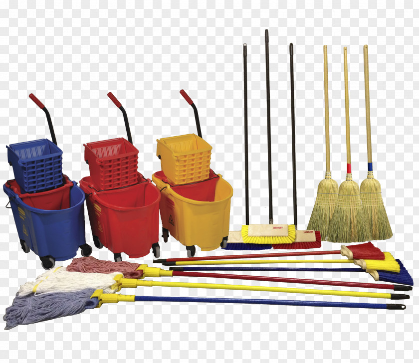 Broom Mop Cleaning Bucket Brush PNG