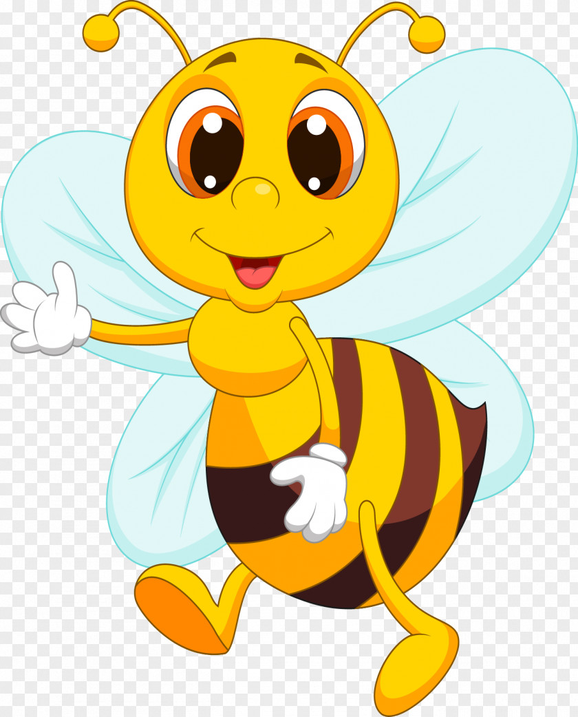 Cute Bee Cartoon Stock Photography PNG