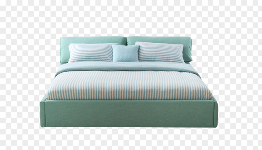 European Mint Green Double Bed Frame Mattress Box-spring PNG