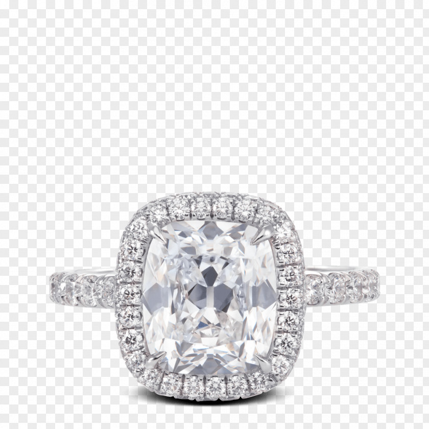 Halo Circle Engagement Ring Gemstone Jewellery Diamond Cut PNG