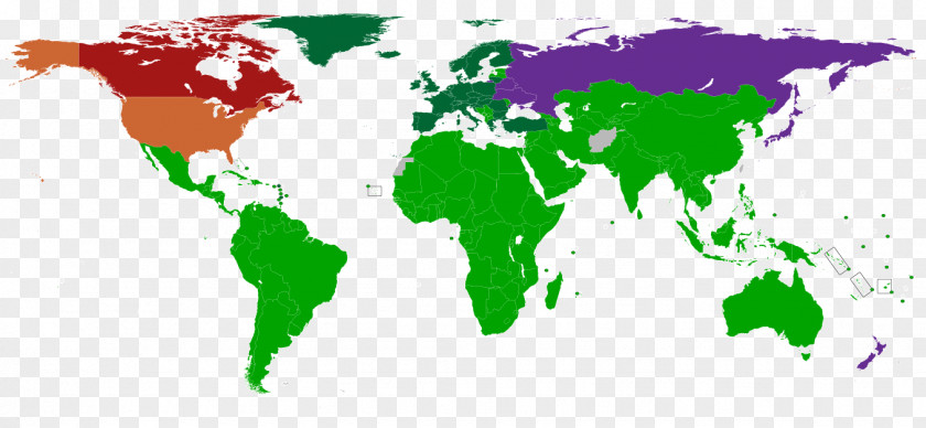 Globe World Map Miller Cylindrical Projection PNG