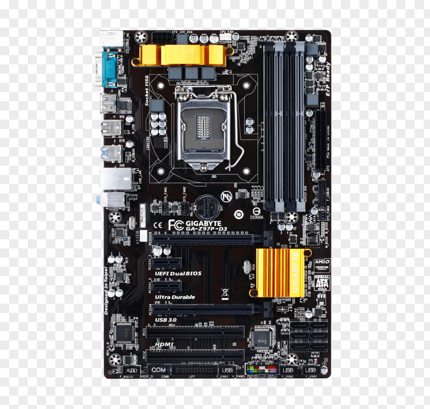 LGA 1155 Motherboard Intel 1150 Gigabyte Technology GA-Z97P-D3 PNG