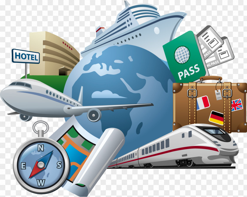 Fashion Elements Travel Agent Air Clip Art PNG