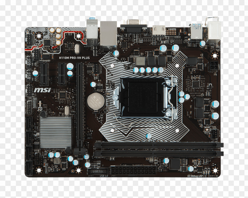 Lga 1151 MSI H110M Intel H110 LGA Micro ATX Motherboard MicroATX PNG