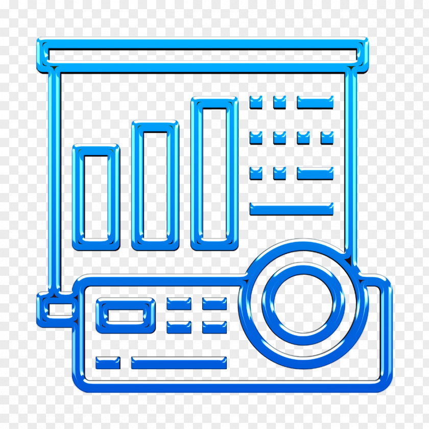Projector Icon Screen Office Stationery PNG
