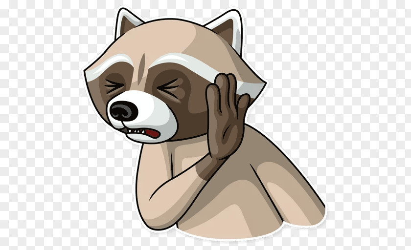 Raccoon Whiskers Sticker Telegram Dog PNG