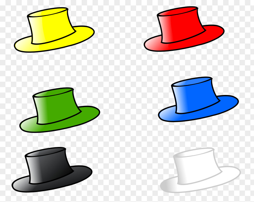 Green Labels Six Thinking Hats Top Hat Clip Art PNG