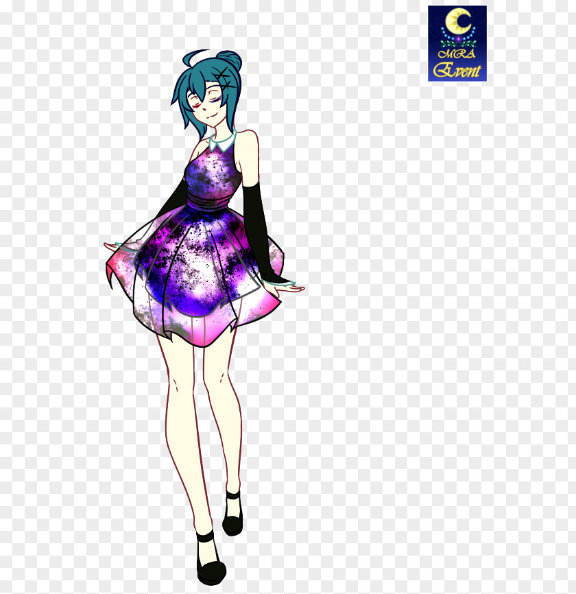 Cockteil Dress Fashion Illustration Cartoon Character PNG