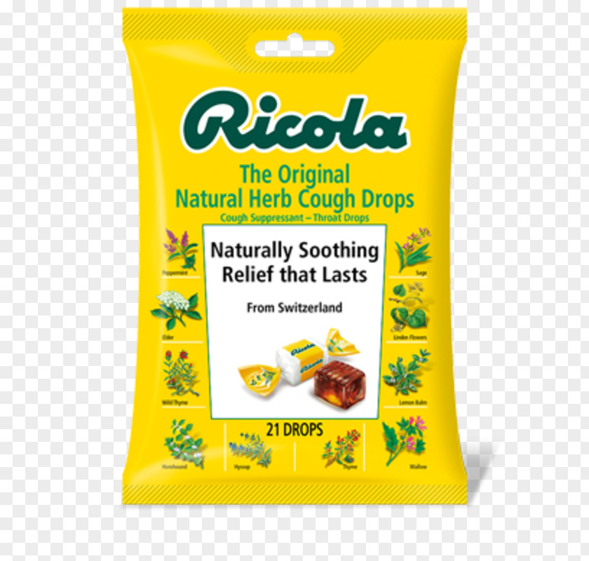 Honey Drops Ricola Throat Lozenge Cough Herb PNG