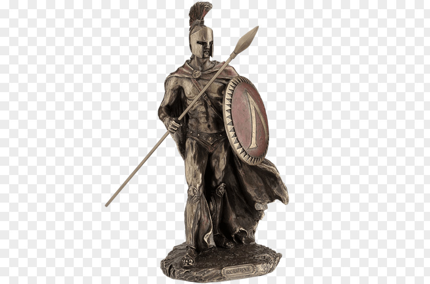 Leonidas At Thermopylae Sparta Bronze Sculpture Statue PNG