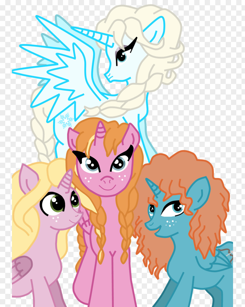 Anna Rapunzel Elsa Merida Pony PNG