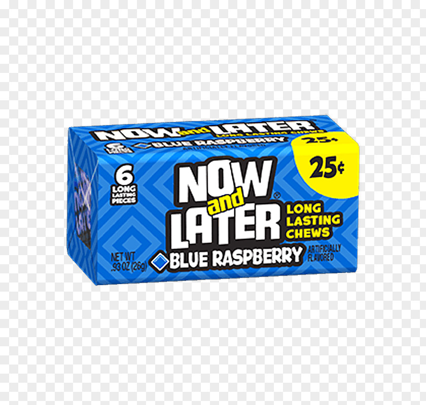 Candy Now And Later Brand Product Blue Raspberry Flavor PNG