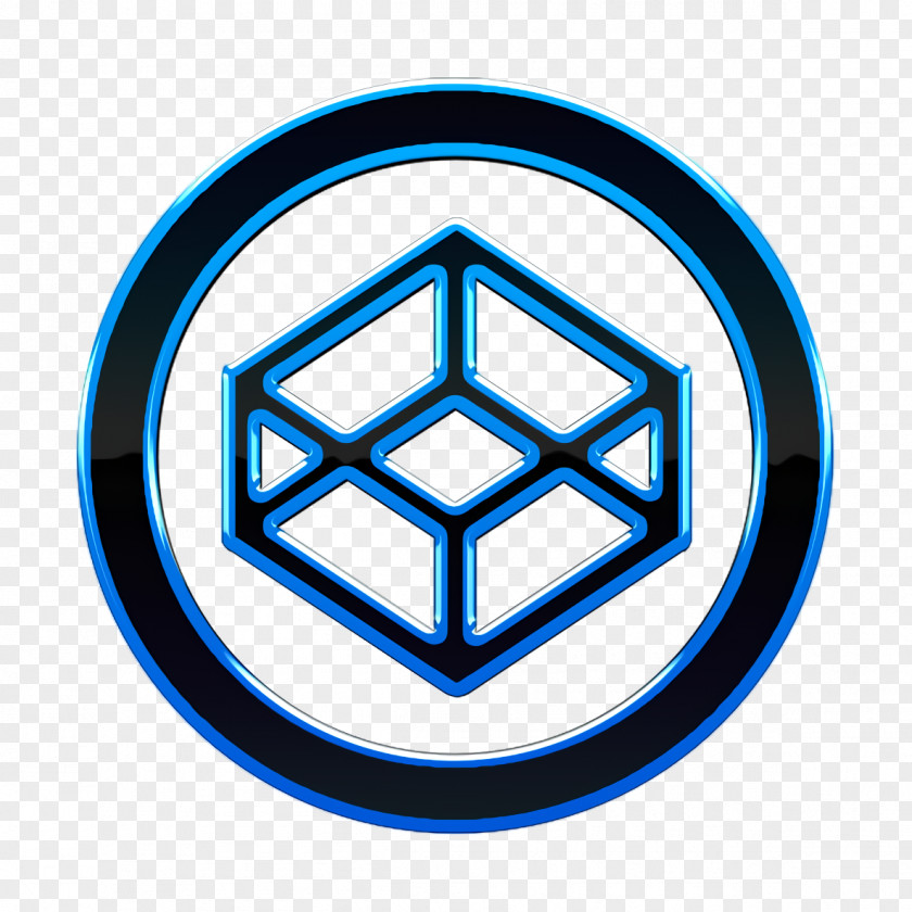 Electric Blue Emblem Web Icon PNG