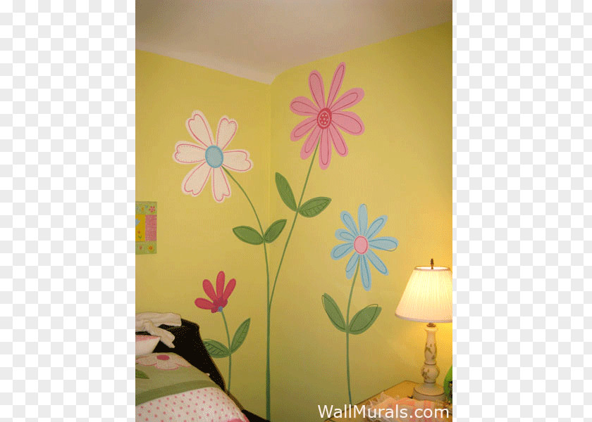 Flower Wall Mural Decal Bedroom PNG