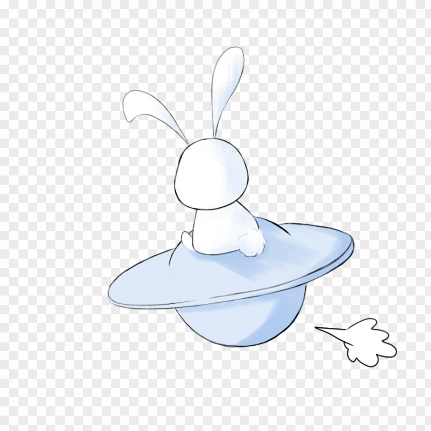 Sit UFO Bunny Rabbit Icon PNG