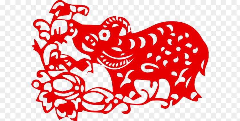 Chinese Paper-cut Style Zodiac Sheep Ox Tai Sui Monkey Fortune-telling PNG