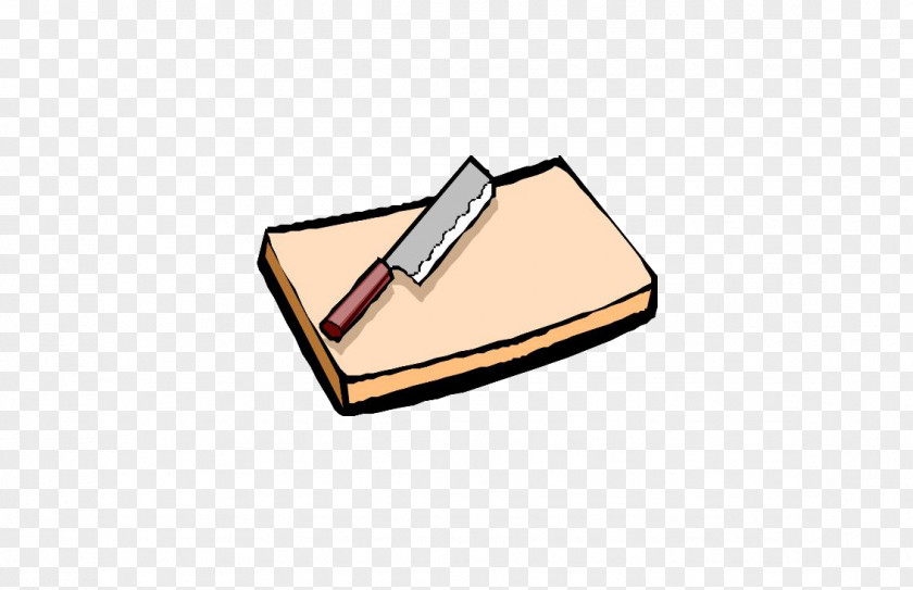 Kitchen Knife Cutting Board PNG