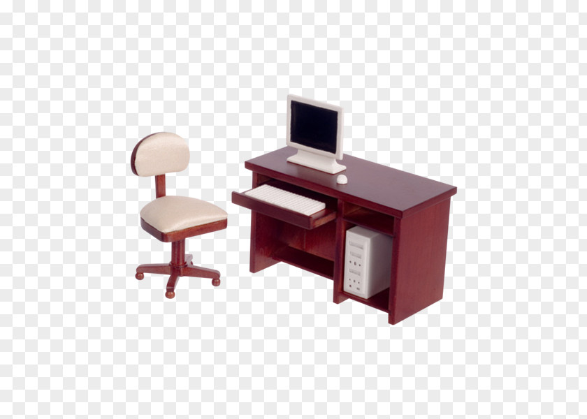 Table Computer Desk Dollhouse Furniture PNG