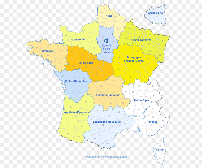 France Regions Of Ecoregion Map PNG