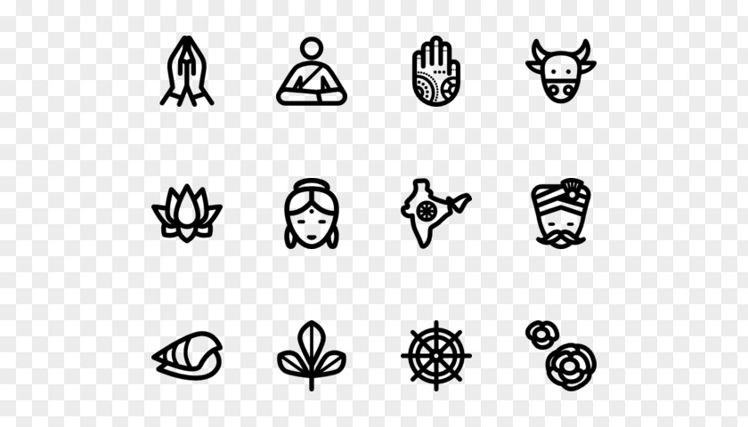 Hindu Religion Symbol Pictogram PNG