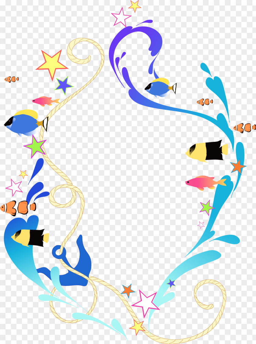 Vector Water Pattern Of Elements In Cartoon Fashion PNG