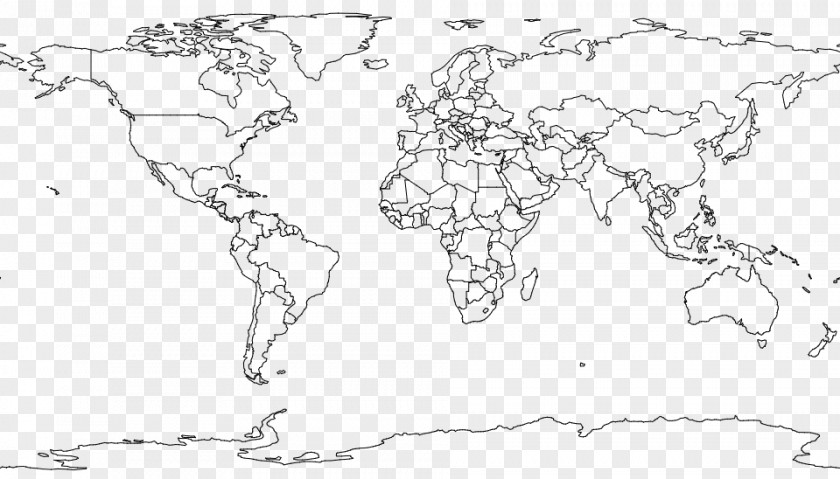 Germ Detail Map World Globe Blank PNG