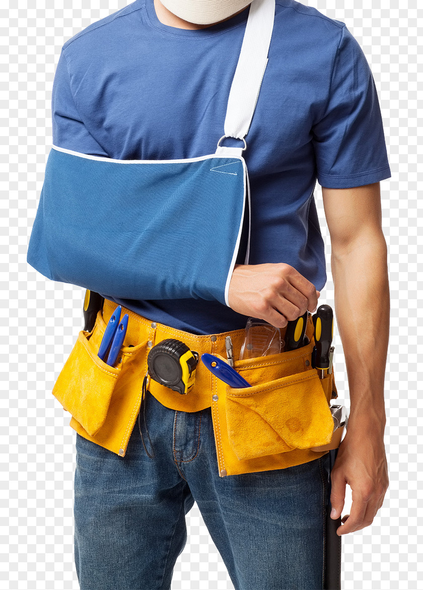 Arm Work Injury Accident Falling Bone Fracture Construction Worker PNG