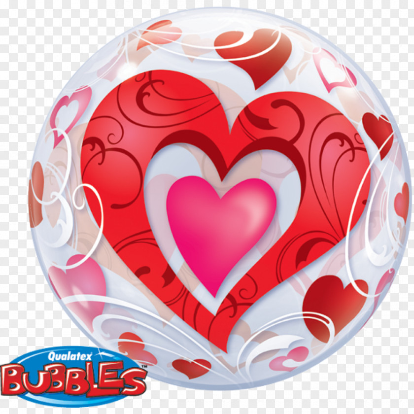 Balloon Heart Filigree Gift Valentine's Day PNG