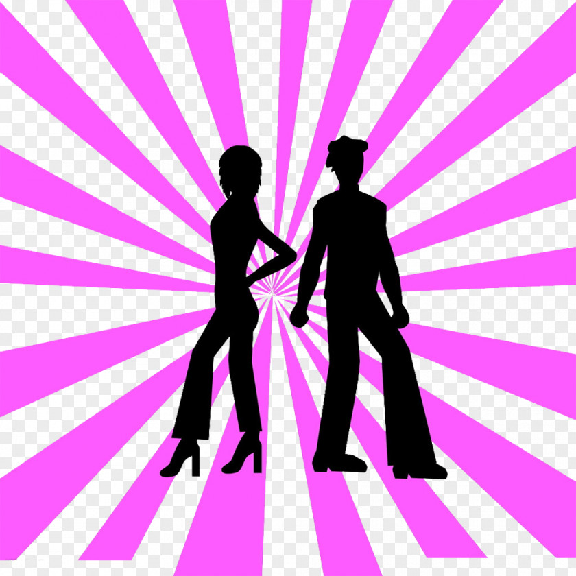 Free Men And Women Fashion Creative Pull Silhouette Photography Illustration PNG