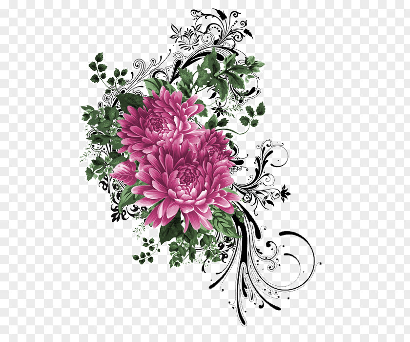 Watercolor Hand-painted Flower Pattern PNG
