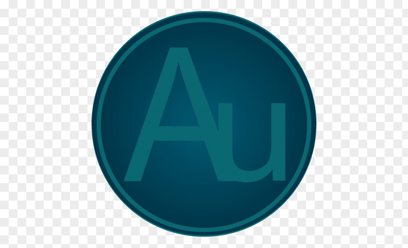 Adobe Au Symbol Aqua Electric Blue PNG