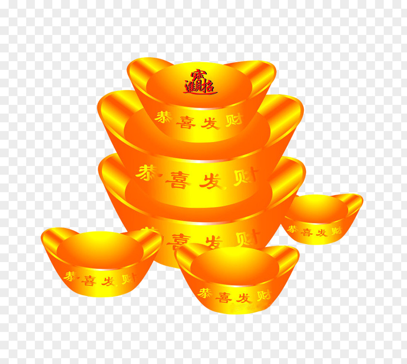 Design Gold Sycee Cash PNG