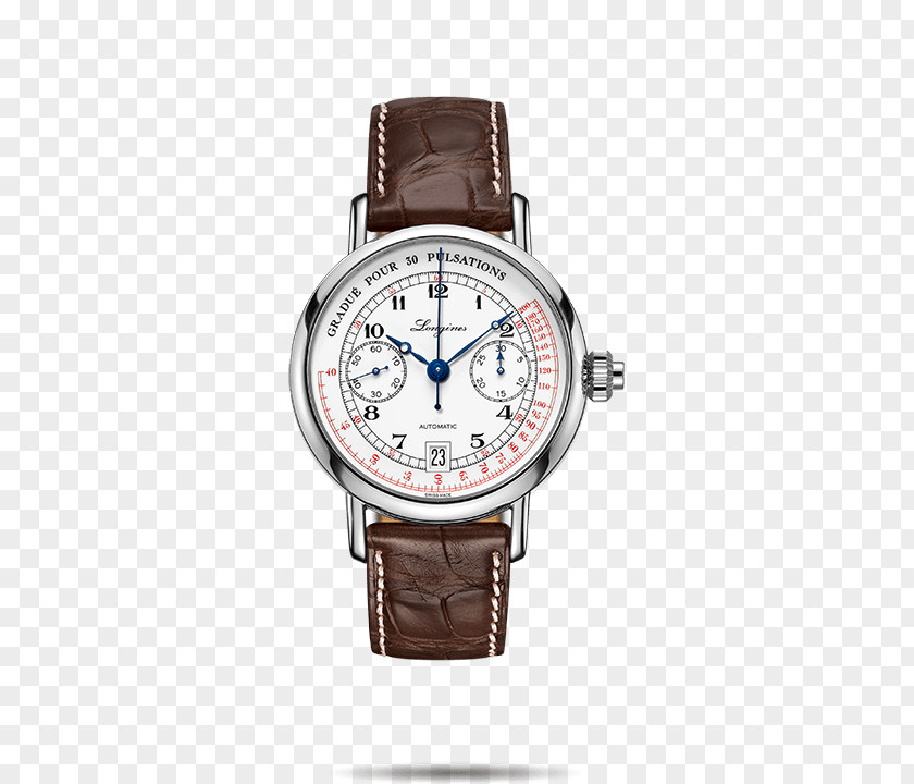 Longines Male Watch Brown Watches Chronograph Automatic Movement PNG