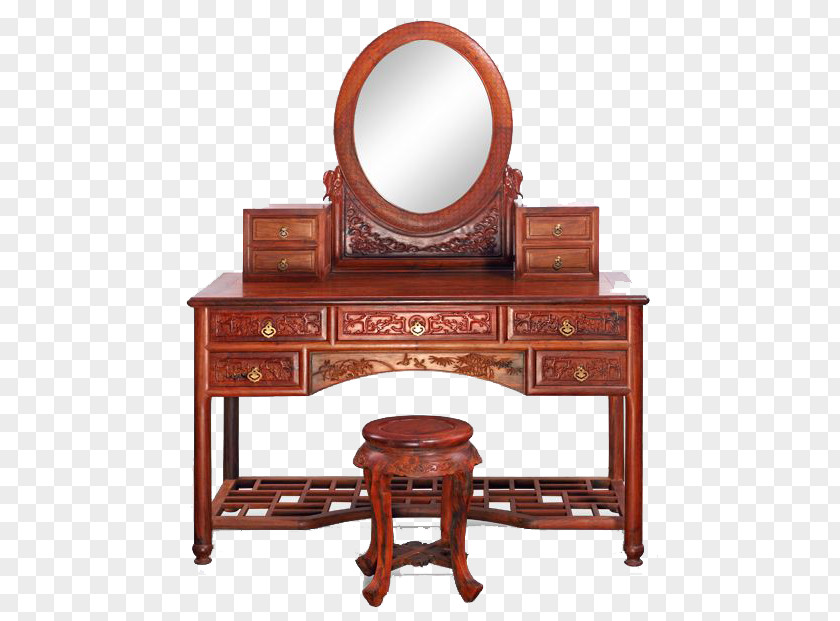 Vintage Wooden Dresser Furniture Antique Mirror Bedroom Achiote PNG