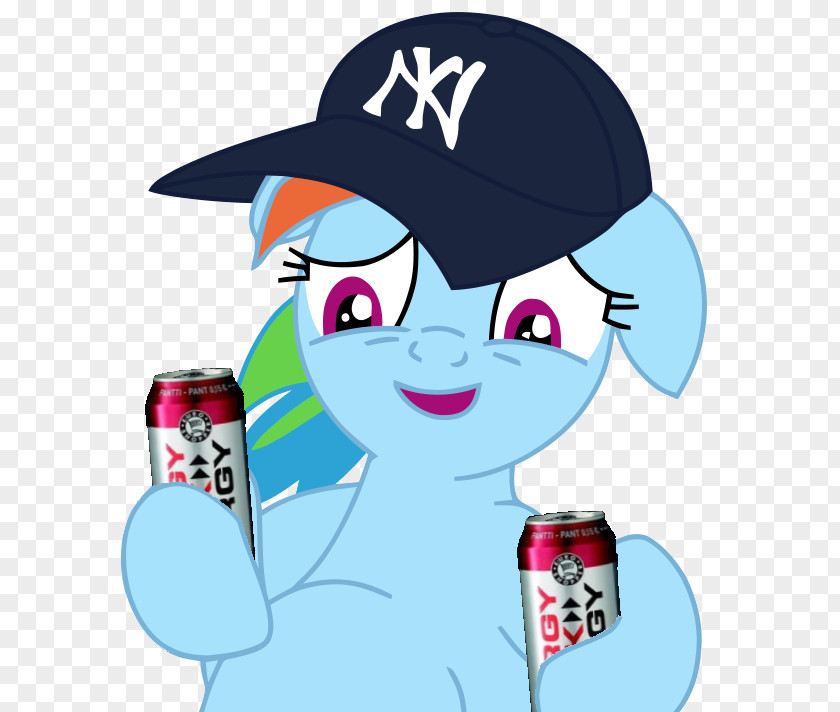 Holes Two Baseball Bats Rainbow Dash Beer Energy Drink Pony Hat PNG