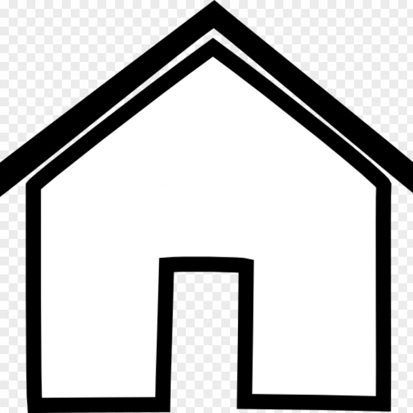 Misprint Outline Clip Art House Openclipart Image PNG