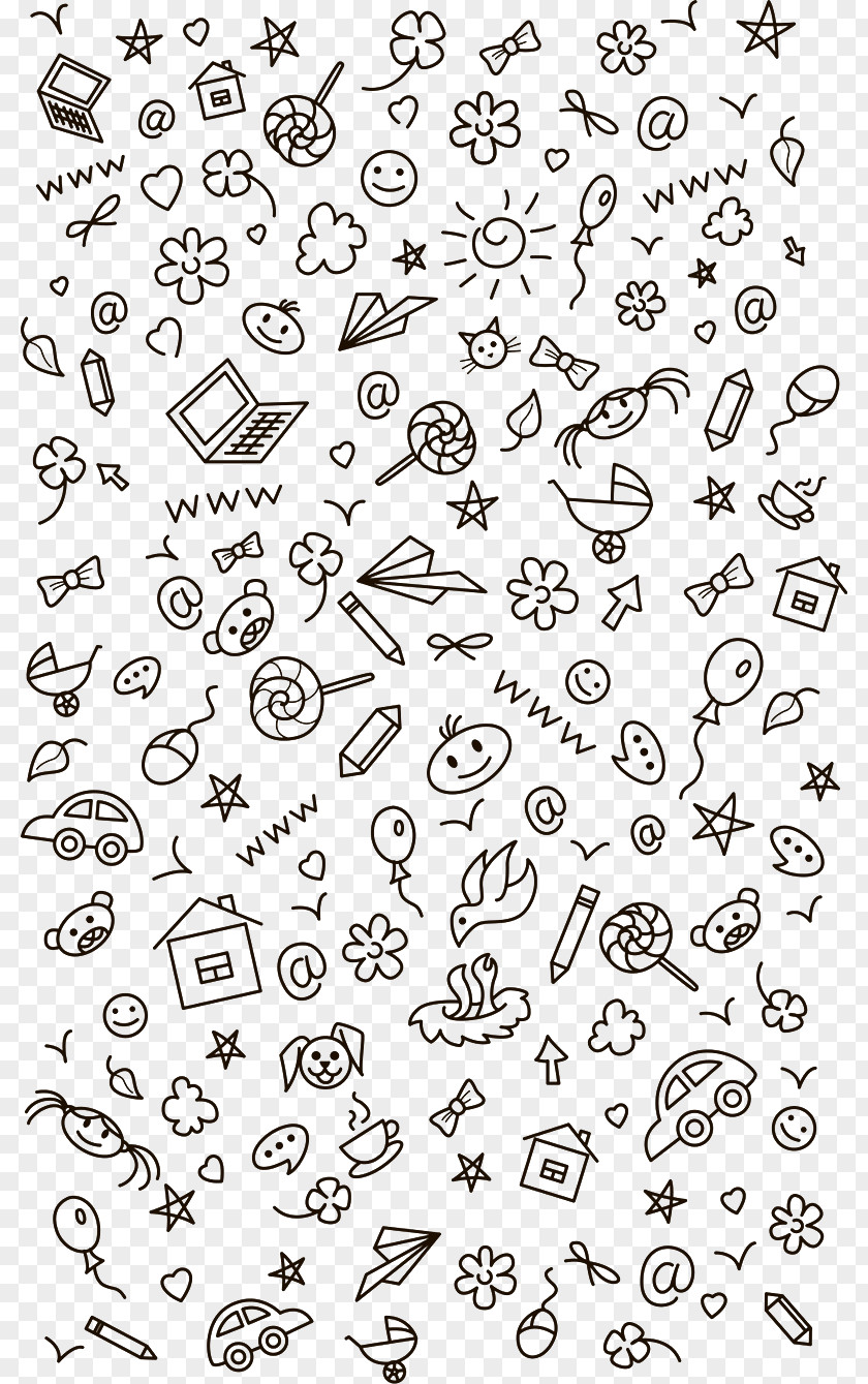 Smiley Cartoon Collection Element Doodle Icon PNG