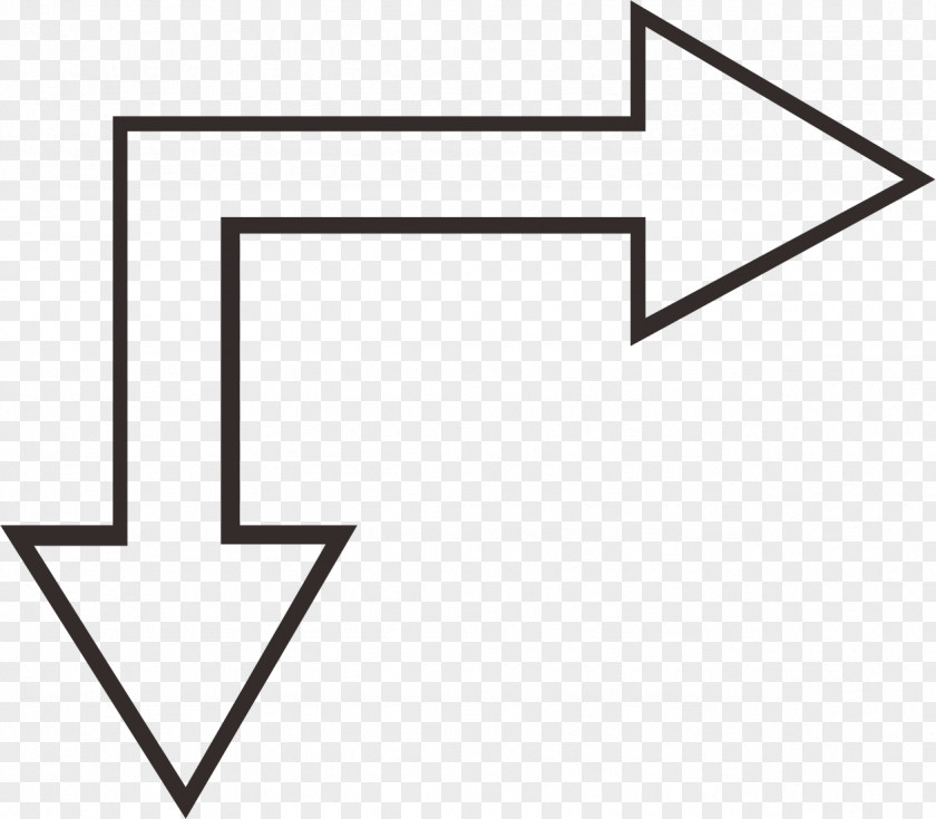 Double Angle Arrow Illustration PNG