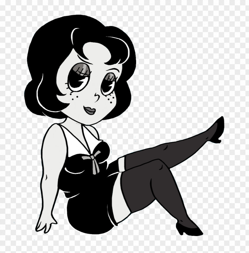 Betty Boop Toot Braunstein Black And White Parody Character PNG