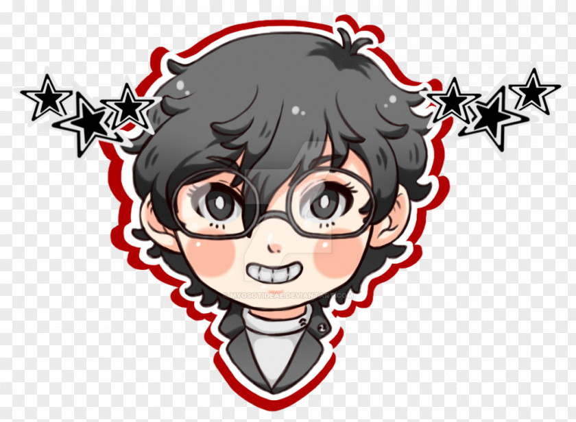 P5 Persona 5 Fan Art Sticker PNG