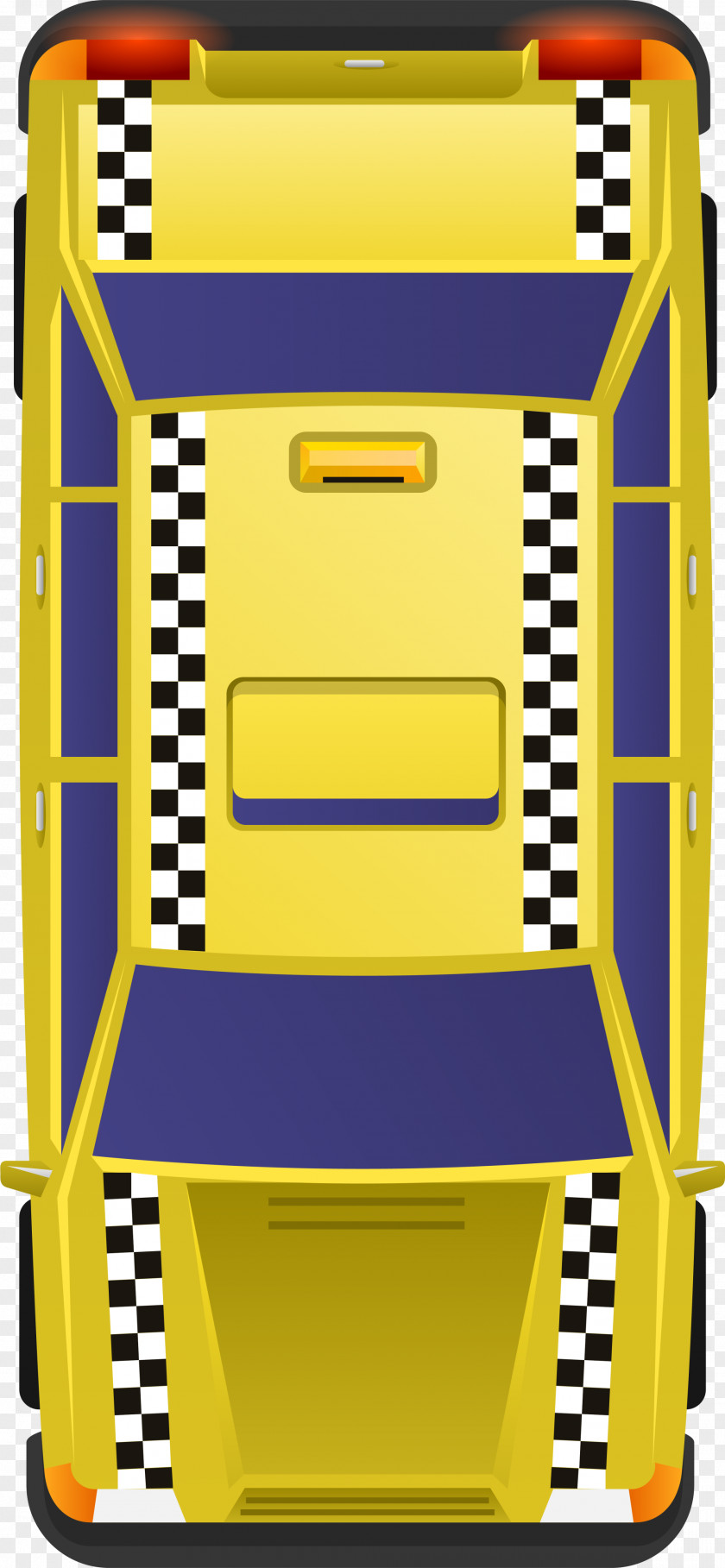 Yellow Cartoon Taxi Animation PNG
