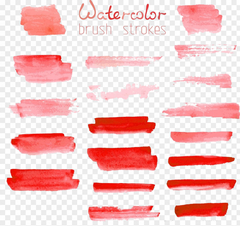 Red Watercolor Brush Strokes PNG watercolor brush strokes clipart PNG