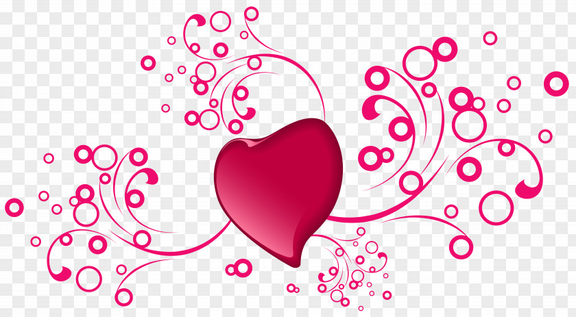 Valentine's Day Decorative Heart Transparent PNG Clip Art Image Pink Petal Pattern PNG