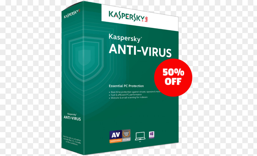 50 Percent Kaspersky Anti-Virus Antivirus Software Lab Internet Security Computer Virus PNG