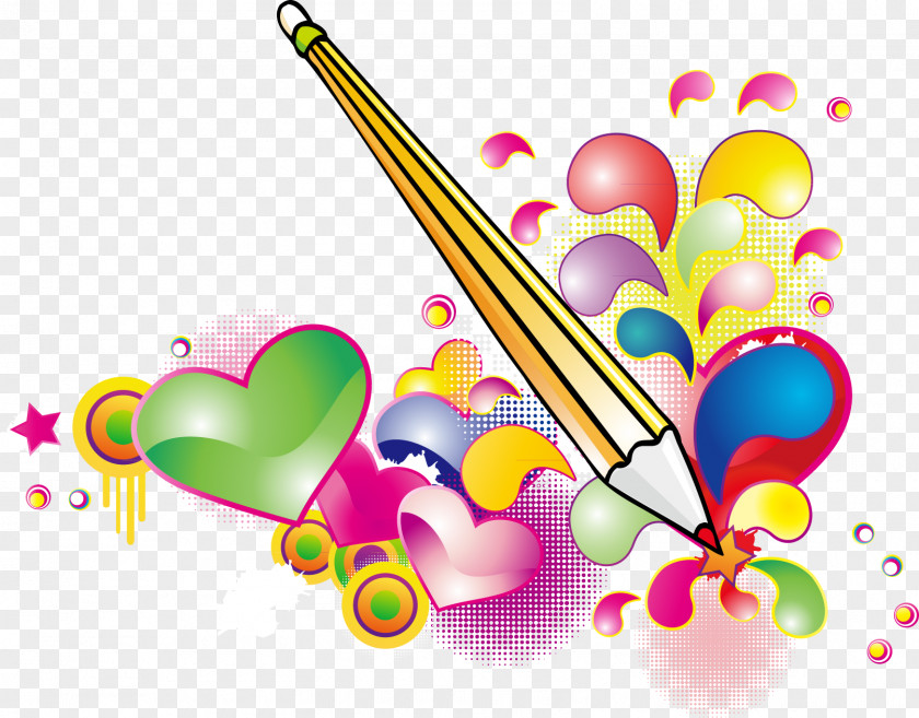 Cartoon Pen And Ornament Drawing Painting Graphic Design PNG