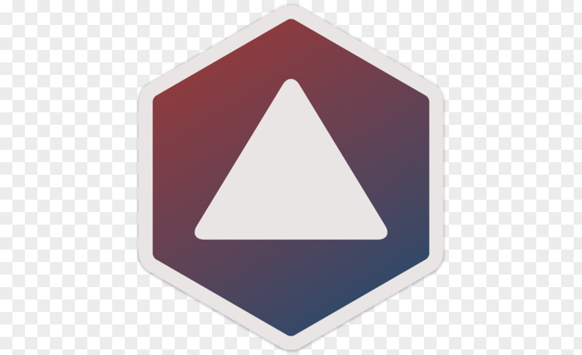 D20 Dice Triangle Maroon PNG
